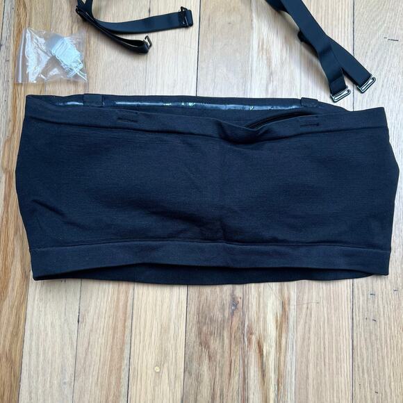 NEW Truekind Women's XL Convertible Strapless Bandeau Bra Black Adhesive - Picture 2 of 7